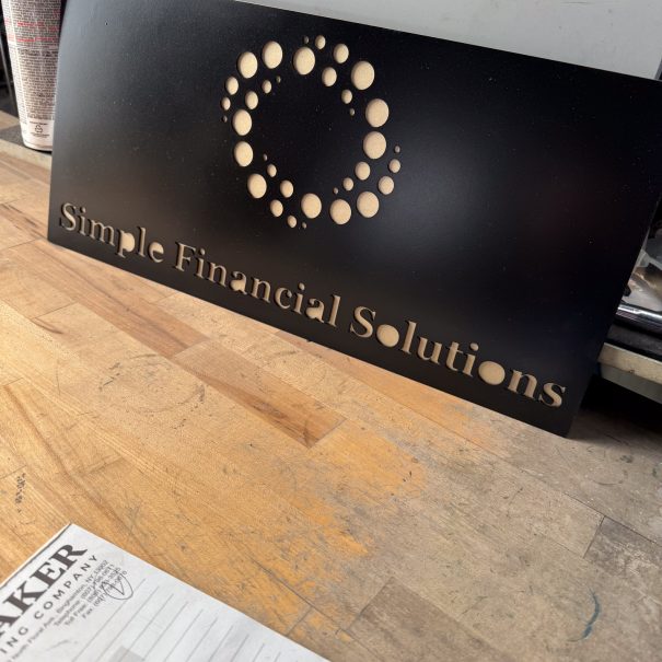 Krypton Design custom signage for Simple Financial Solutions