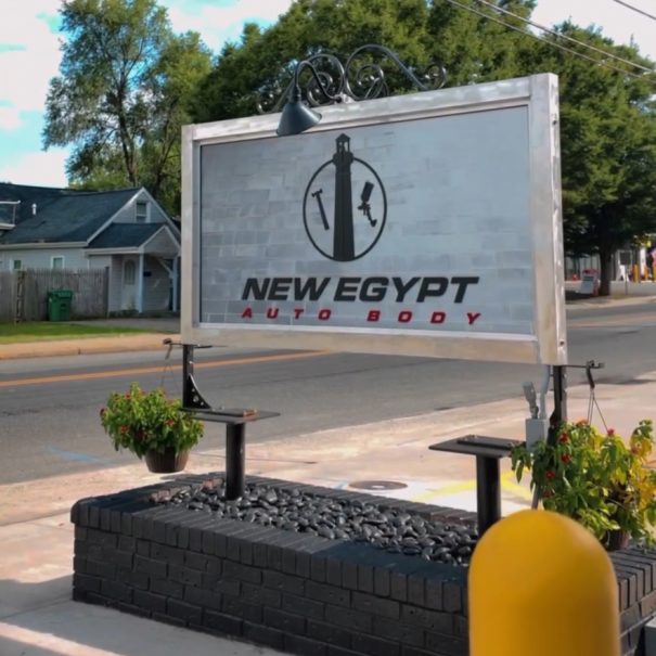 Krypton Design custom signage for New Egypt Auto Body